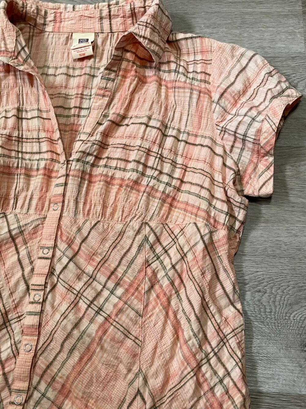 Button Down Plaid Blouse - Picture 7 of 11